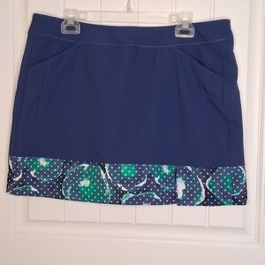 Adidas Athletic Tennis Golf Skort Skirtrd Shorts Women's Sz Large Blue Green
